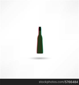 Creative bottles of wine icon