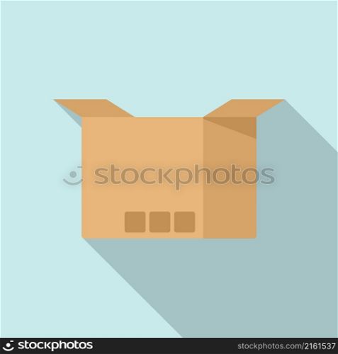 Creative box icon flat vector. Delivery package. Empty parcel. Creative box icon flat vector. Delivery package