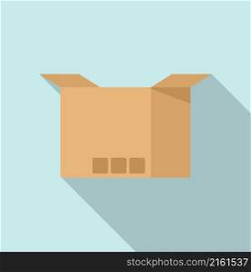 Creative box icon flat vector. Delivery package. Empty parcel. Creative box icon flat vector. Delivery package
