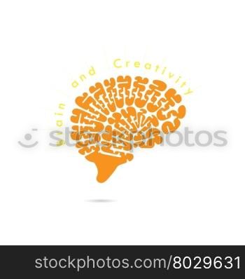 Creative brain abstract vector logo design template. Corporate business industrial creative logotype symbol.Vector illustration