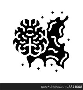 creative brain glyph icon vector. creative brain sign. isolated symbol illustration. creative brain glyph icon vector illustration