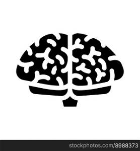 creative brain glyph icon vector. creative brain sign. isolated symbol illustration. creative brain glyph icon vector illustration