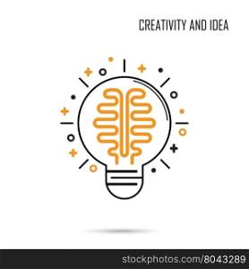 Creative Brain Idea Concept Background.Design for Poster Flyer Cover Brochure,abstract background.Business Idea and Education concept.Vector illustration