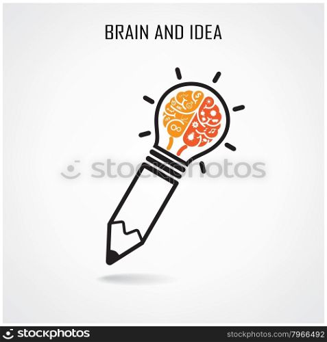 Creative brain Idea concept background design for poster flyer cover brochure ,business dea ,abstract background.vector illustration
