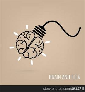 Creative brain idea concept background vector image