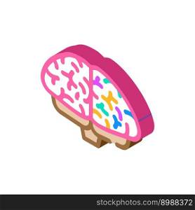 creative brain isometric icon vector. creative brain sign. isolated symbol illustration. creative brain isometric icon vector illustration