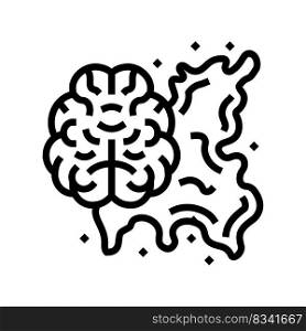 creative brain line icon vector. creative brain sign. isolated contour symbol black illustration. creative brain line icon vector illustration