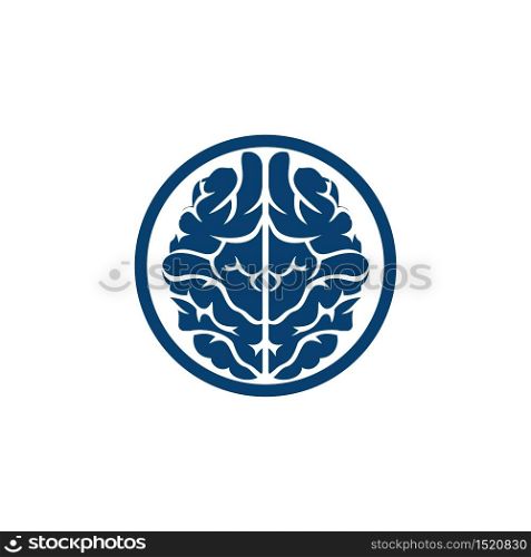 Creative brain logo design. Think idea concept.Brainstorm power thinking brain Logotype icon.
