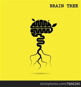 Creative brain tree abstract vector logo design template.Corporate business industrial creative logotype symbol.Brain tree symbol,tree of knowledge,environmental,education or business concept.Vector illustration