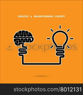 Creative brainstorm concept ,business and education idea, innovation and solution, creative design, vector illustration