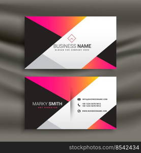 creative bright business card design template