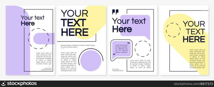 Creative brochure template in simple minimalistic design. Business catalog. Flyer, booklet, leaflet print, cover design with text space. Vector layouts for magazine, annual report, advertising poster. Creative brochure template in simple minimalistic design