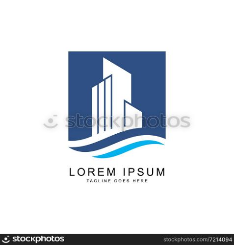 creative building silhouette logo template