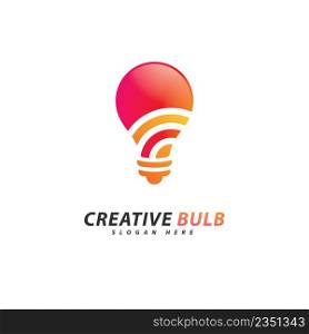 Creative Bulb logo concept vector. Creative Technology Logo design concept