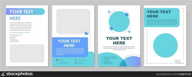 Creative business blue brochure template. Minimal presentation. Flyer, booklet, leaflet print, cover design with text space. Vector layouts for magazines, annual reports, advertising posters. Creative business blue brochure template