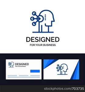 Creative Business Card and Logo template Abilities, Assortment, Concentration, Human Vector Illustration