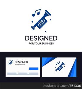 Creative Business Card and Logo template Accessories, Car, Horn, Noise, Trumpet Vector Illustration