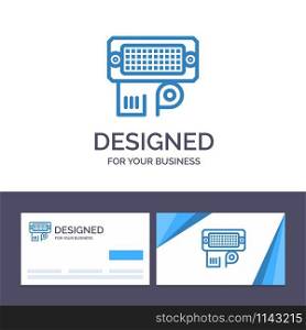 Creative Business Card and Logo template Adapter, Connection, Data, Input Vector Illustration