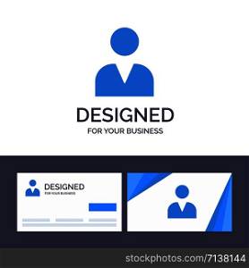 Creative Business Card and Logo template Administrator, Man, User Vector Illustration