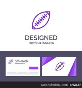 Creative Business Card and Logo template Afl, Australia, Football, Rugby, Rugby Ball, Sport, Sydney Vector Illustration