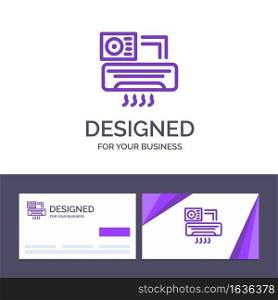 Creative Business Card and Logo template Air, Air-condition, Ac, Room Vector Illustration