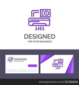 Creative Business Card and Logo template Air, Air-condition, Ac, Room Vector Illustration