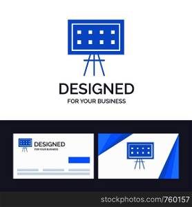 Creative Business Card and Logo template Alphabet, Board, Education, Presentation Vector Illustration