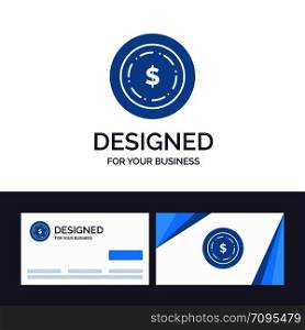 Creative Business Card and Logo template American, Dollar, Money Vector Illustration