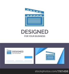 Creative Business Card and Logo template American, Movies, Video, Usa Vector Illustration