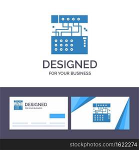 Creative Business Card and Logo template Analog, Connection, Device, Module, Sound Vector Illustration