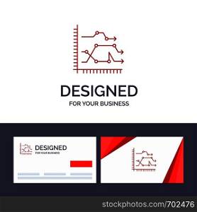 Creative Business Card and Logo template Analytics, Business, Chart, Diagram, Graph, Trends Vector Illustration