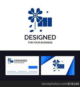Creative Business Card and Logo template Anemone, Flower, Spring Flower Vector Illustration