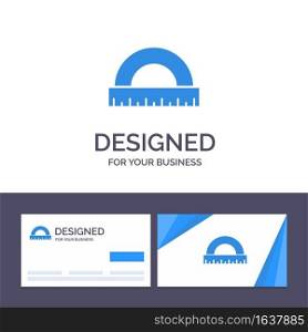 Creative Business Card and Logo template Angle, Construction, Measure, Ruler, Scale Vector Illustration