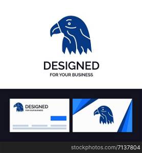 Creative Business Card and Logo template Animal, Bird, Eagle, Usa Vector Illustration