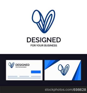 Creative Business Card and Logo template Animal, Bunny, Face, Rabbit Vector Illustration