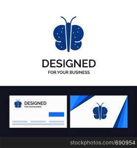 Creative Business Card and Logo template Animal, Butterfly, Easter, Nature Vector Illustration