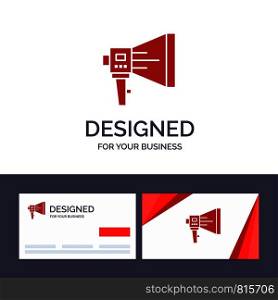 Creative Business Card and Logo template Announce, Digital, Loudspeaker, Marketing, Megaphone, Speaker, Tool Vector Illustration