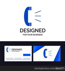 Creative Business Card and Logo template Answer, Call, Client Support, Customer Support Vector Illustration