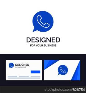Creative Business Card and Logo template App, Chat, Telephone, Watts App Vector Illustration