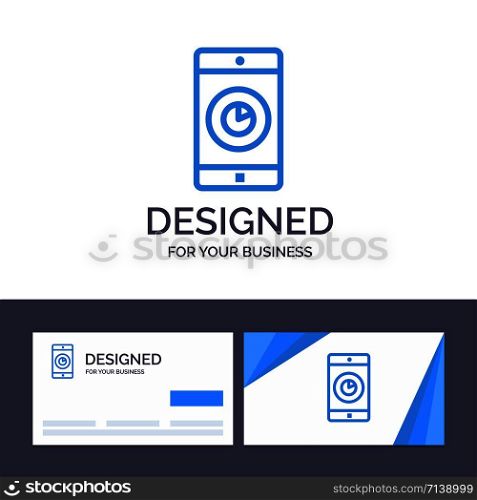 Creative Business Card and Logo template Application, Mobile, Mobile Application, Time Vector Illustration