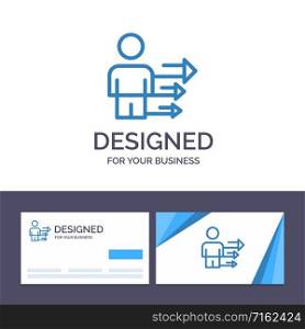 Creative Business Card and Logo template Approach, Business, Leadership, Modern Vector Illustration