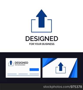 Creative Business Card and Logo template Arrow, Arrows, Up, Upload Vector Illustration