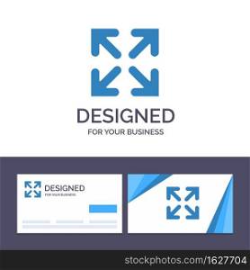 Creative Business Card and Logo template Arrow, Direction, Move Vector Illustration