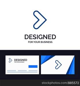 Creative Business Card and Logo template Arrow, Right, Forward, Direction Vector Illustration