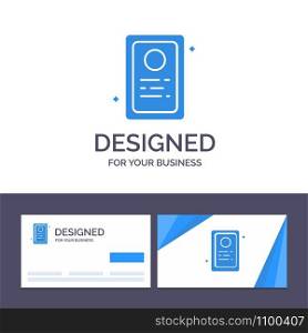 Creative Business Card and Logo template Assignment, Job Application, Test Vector Illustration
