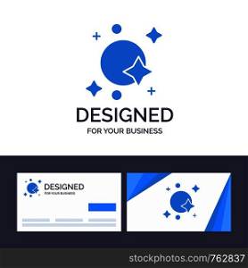 Creative Business Card and Logo template Astronomy, Galaxy, Satellite, Space, Spaceship Vector Illustration