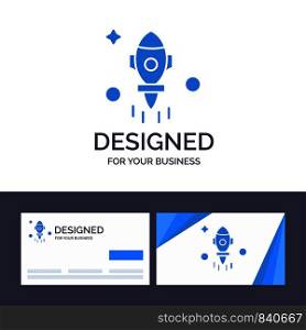 Creative Business Card and Logo template Astronomy, Rocket, Space, Fly Vector Illustration