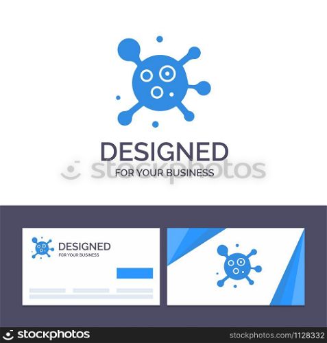 Creative Business Card and Logo template Atom, Molecule, Science Vector Illustration