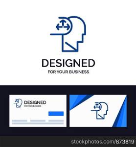 Creative Business Card and Logo template Autism, Disorder, Man, Human Vector Illustration