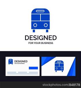 Creative Business Card and Logo template Auto, Bus, Deliver, Logistic, Transport Vector Illustration